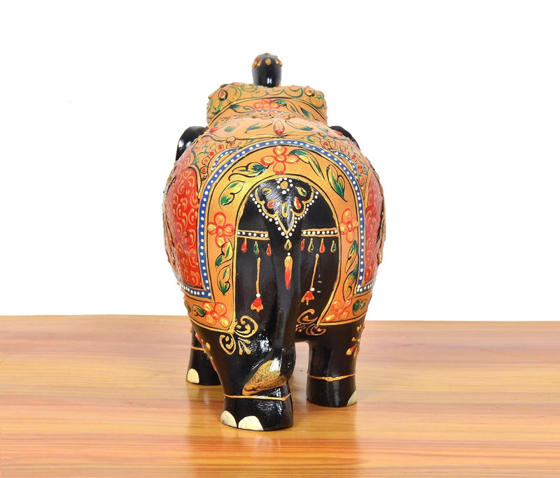 Wooden Elephant Show Piece (Height 5 Inch)