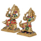 Brass Laxmi Ganesh Statue - Handcrafted Goddess Lakshmi and Lord Ganesha Idol for Home Decor and Pooja - Hindu Deities Figurine (Height 4.5 Inch)