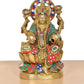 Brass Lakshmi Idol with Pot of Money (Height: 12.5 Inch)