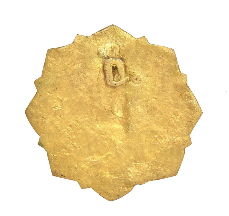 Brass Wall Hanging Hanuman JI with Mountain-Anjaneya Pavan Putra Bajrangbali Sculpture (Height 8 Inch)