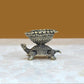 Brass Tortoise with Oil Lamp Diya Statue Pooja Mandir Home Decor Decorative & Gift Item (Height: 2 Inch)