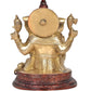 Brass Lord Ganesha Idol Ganesh Statue Decorative Sculpture for Home Decor Office Mandir Pooja Showpiece (Height 10 Inch)