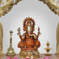 Brass Lord Ganesha Idol Ganesh Statue Sculpture for Home Decor Office Mandir Pooja Decorative Showpiece (Height 7.5 Inch)