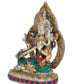 Brass Tara Devi Statue Goddess Saraswati in Nepalese Style for Home Decor and Office, Thoughtful Spiritual Gift. (Height 9 Inch)