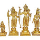 Ram Darbar with Sita Lakshman Hanuman Brass Statue in Golden Finish Home Puja Bhagwan Idol Murti for Mandir Temple, Height 20 inches