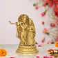 Brass Radha Krishna Idol Statue for Home Decor and Pooja Mandir Temple Office Decor (Height 5.5 Inch)