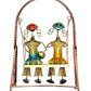 Iron Lady Musician Jhula Showpiece for Home Decor,Tabletop Decor Multicolour (Height 14 Inch)