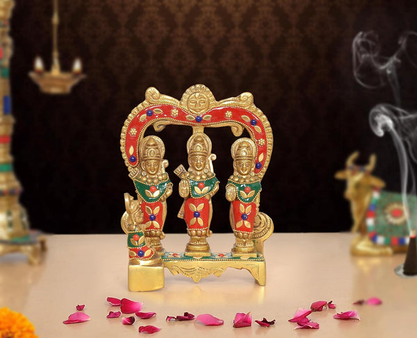 Brass Ram Darbar Idol (Height : 6.5 Inch)