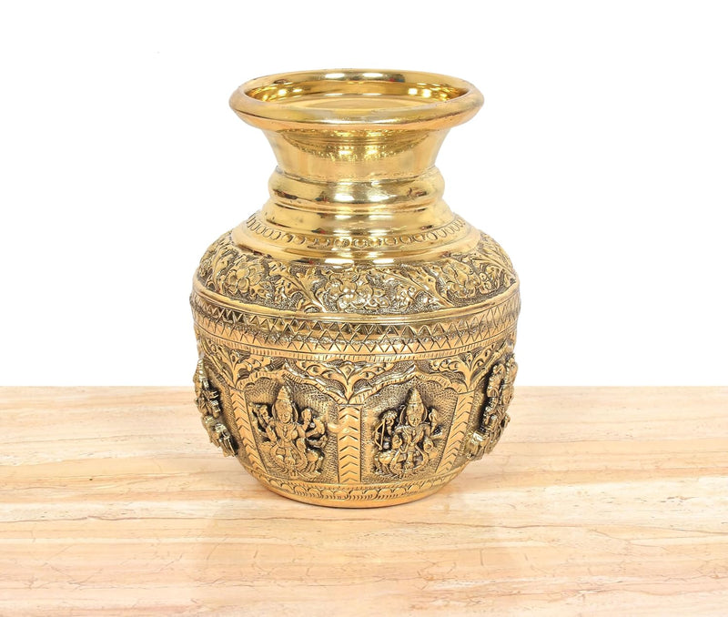 Bronze Ashtalakshmi Kalash (Height 6 Inch)