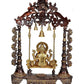 AONA Brass Ganesha Swing Statue Idol with Bells for Home Decor | Height : 27 Inches | Weight : 17 KG (Golden)