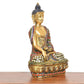 Brass Dhyan Mudra Buddha Statue Handcrafted Spiritual Decor for Home and Office Decor Meditating Buddha Idol (Height 8 Inch)