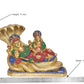 Brass Maa Lakshmi with Lord Vishnu On Sheshnag Idol Statue for Home Decor Mandir Pooja (Height 11 Inch)