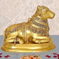 Brass Nandi Cow Statue Idol Murti On Base Decorative Item for Home | Height : 13.5 Inch