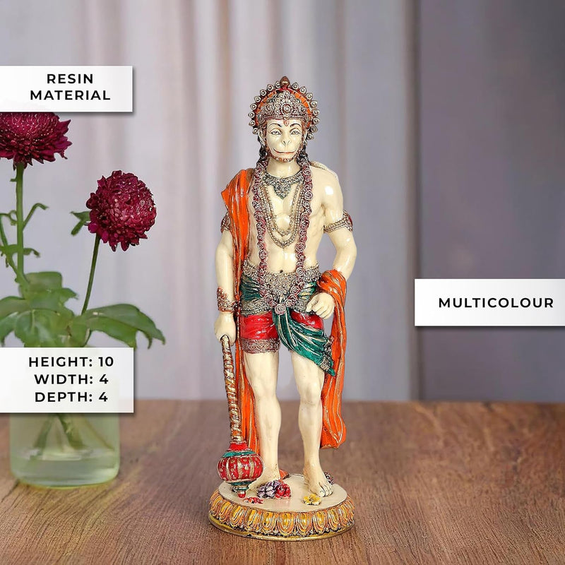 Polyresin Handicraft Lord Hanuman Murti (Height : 10 inch)