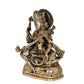 Brass Maa Saraswati Devi murti Idol Statue Goddess of Knowledge and Arts, Height: 7.6 inch