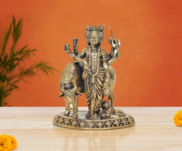 Superfine Brass Dattatreya Bhagwan Murti (Height 6 Inch)