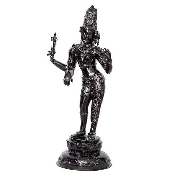 Brass Ardhanarishvara (Shiva Shakti) Height 27 Inch Entryway Setting