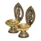 Lakshmi Ganesha Idol Laxmi Ganesh Diya Oil Lamp for Diwali Pooja Gift Decoration Showpiece (Height 4.5 Inch)