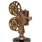 Resin Steampunk Projector Statue with LED Cold Cast for Home Decor Height 9.5 Inch