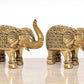 Brass Elephant Figurine - Decorative Statue for Home Decor, Feng Shui, and Good Luck |Pack of 2| (Height 5 Inch)