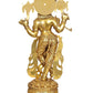 Brass Standing Lord Krishna Statue Playing Flute Sculpture for Home Office Temple Gift Showpiece, (Height 32 Inch)