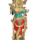 Brass Lord Krishna Idol Statue Krishna Figurine Sculpture Decorative Showpiece for Home Office Decor Multicolour Height 14.5 Inches