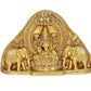 Brass Lakshmi Idol Laxmi Goddess Lakshmi Sitting Statue for The Puja Temple at Home in Brass (Height: 4.5 Inch)