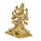 Brass Goddess Varahi Idol Figurine Eight Armed Sculpture Showpiece Home Temple Office Gift Item Golden Height 4.2 Inches