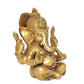 Brass Lord Ganesha Idol Sitting Ganesh Statue Decorative Sculpture for Home Decor Office Mandir Pooja Temple (Height 6 Inch)