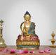 Brass Buddha Dhyan Mudra Statue Handcrafted Spiritual Decor for Home and Office Decor Meditating Buddha Idol (Height 8 Inch)