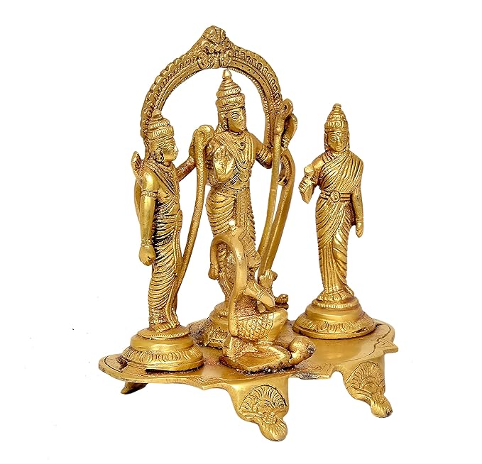 Brass Ram Darbar Statue Idol Murti for Home Decor Showpiece | Height : 7 inches