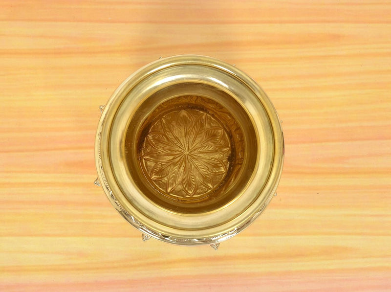 Brass Ashtalakshmi Kalash – Traditional Laxmi Lota for Pooja, Diwali & Karwa Chauth (Height : 5 Inches)