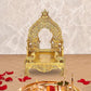 Brass Bhagwan Palki Chowki Mandir for Temple Diwali Home Decor | Height : 8 Inches