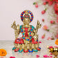 Brass Lakshmi Idol Laxmi Goddess Lakshmi Sitting Statue for Puja Temple at Home Decor Office (Height: 9 Inch)