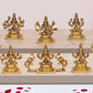 Brass Goddess Ashtalakshmi Statue Ashta Lakshmi (Set of 8) Asthalakshmi for Diwali Puja Mandir Temple Vastu Home Office Decor (Height 3.5 Inch)