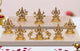 Brass Goddess Ashtalakshmi Statue Ashta Lakshmi (Set of 8) Asthalakshmi for Diwali Puja Mandir Temple Vastu Home Office Decor (Height 3.5 Inch)