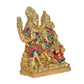 Brass Shiv Parivar Shiva Family Idol Family for Home Decor Mandir Pooja Showpiece Brass Statue (Height 5 Inch)