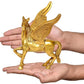 Brass Flying Angel Horse Statue Pegasus Animal Feng Shui Decorative Décor Showpiece (Height 4 Inch) (Gold)