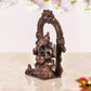 Copper Lord Ganesha Ganpati Idol Vinayak Religious Statue Copper Murti Multicolor (Height 4 Inch)