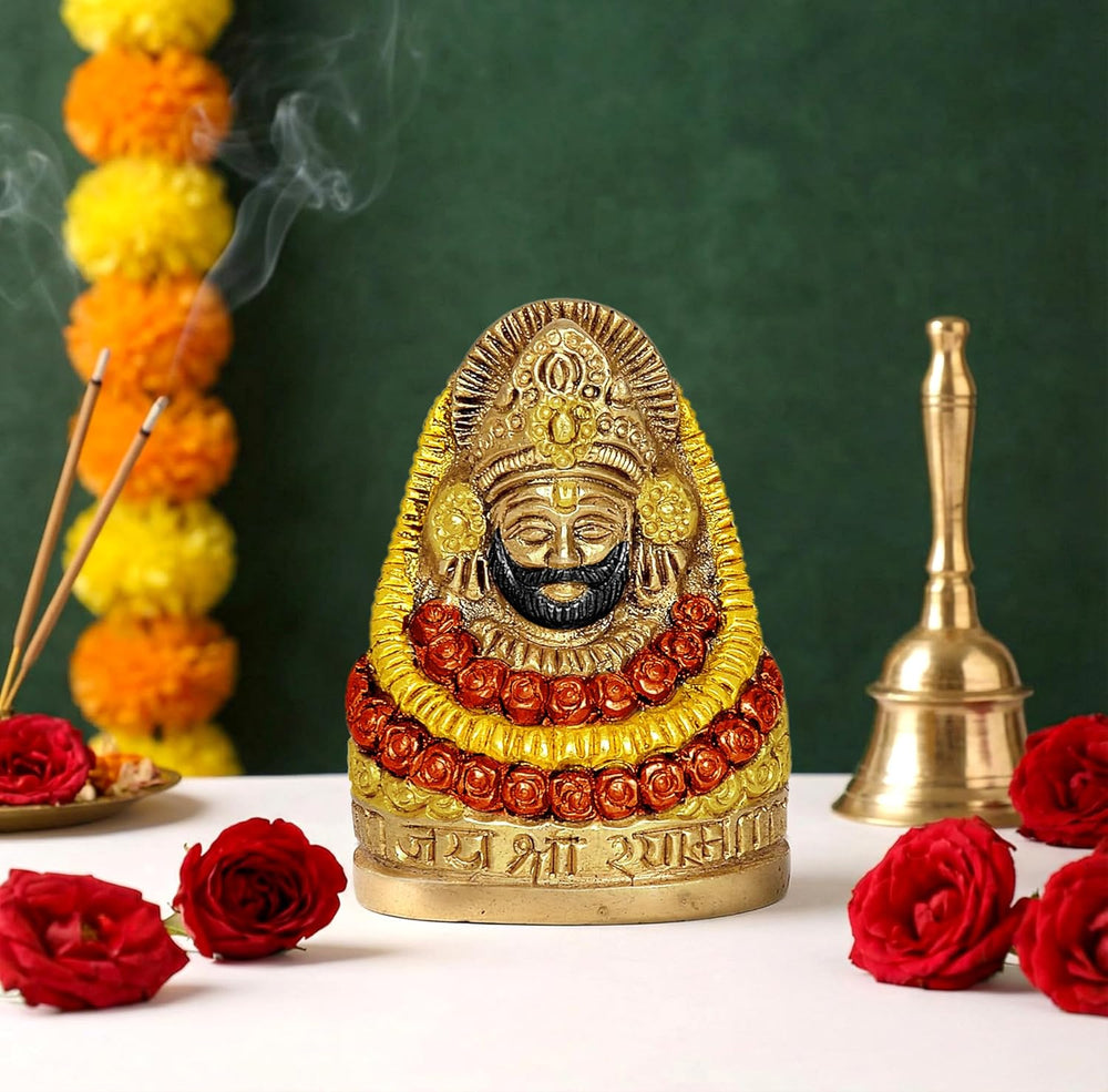 Brass Baba Khatu Shyam ji Idol (Height :3 Inches)