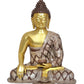 Brass Dhyan Mudra Buddha Statue - Handcrafted Spiritual Decor for Home and Office Decor - Meditating Buddha Idol (Height 17 Inch)