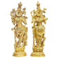 Brass Radha Krishna Idol Statue Sculpture Figurine for Home Temple Office Gift Multicolour Height 15 Inches