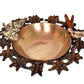 Brass Decorative Bird Butterfly and Flower Urli Bowl - Traditional Brass for Home Decor Showpiece Floating Candles Home and Office Decoration Diwali Decoration (Widtht: 8 inch)