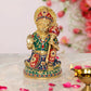 Brass Hanuman JI Sitting Statue Idol Sculpture Statue for Home Decor Pooja Mandir (Height: 9 Inch)