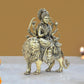 Bronze Durga Maa with Lion Idol Hindu Goddess Sherawali MATA Murti MATA Rani Statue Figurine Home Temple (Height: 7.5 Inch)