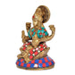 Brass Lakshmi Idol Laxmi Goddess Lakshmi Sitting Statue for The Puja Temple at Home Decor Office (Height: 5 Inch)