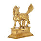 Brass Kamadhenu Cow with Wings | for Pooja Home Decor Mandir | (Height 7 Inch)