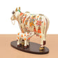 Resin Kamdhenu Cow with Calf God Figure Statue (Height: 8 Inch) (White)