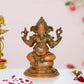 Brass Ganesh Statue Lord Ganesha Idol for Home Decor and Pooja Hindu God Ganapati Figurine (Height 10 Inch)