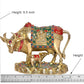 Brass Kamdhenu Cow with Calf for Home Decor Pooja Mandir Temple Office Decorative Showpiece Statue Brass (Height: 6.5 Inch) (Cow1)